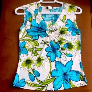 Floral Cut-Out Sleeveless Top - Light & Breezy!